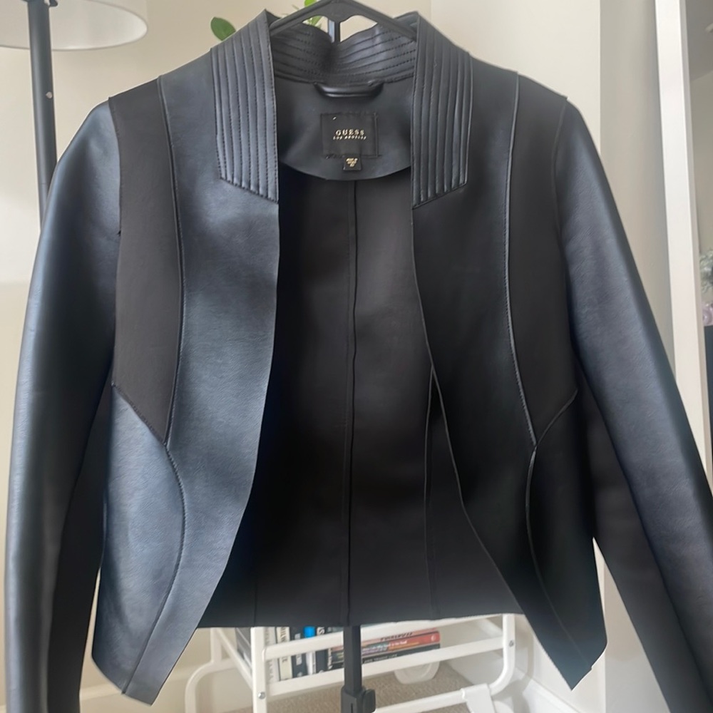 Guess Leather Blazer Jacket